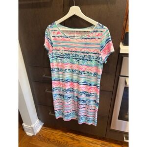 LILLY PULITZER women‎ Short Sleeve Marlowe Dress sz M In Multi A Wave From nwot